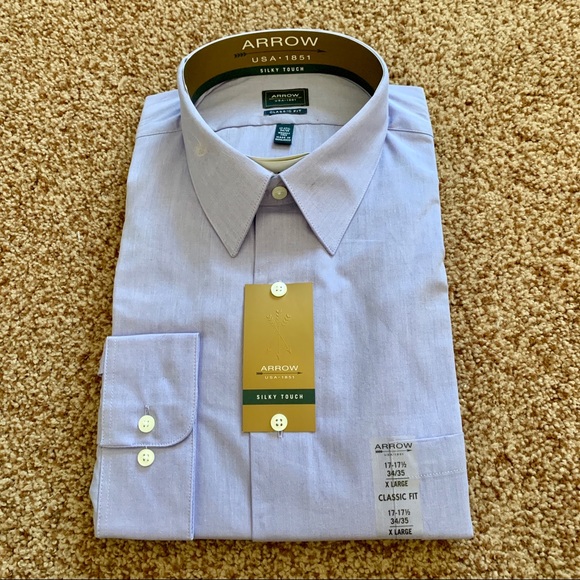 Arrow Other - Arrow men’s Lavender Button Down Dress Shirt